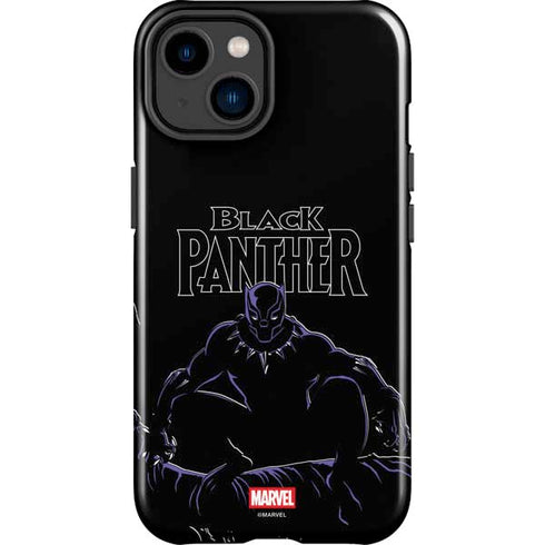 Marvel Black Panther Night Time Watch iPhone 15 Impact Case